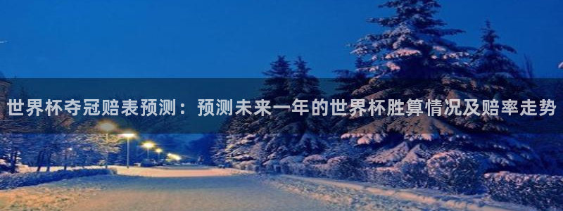 2026世界杯赛程时间表最新：世界杯夺冠赔表预测：预测未来一年的世界杯胜算情况及赔率走势